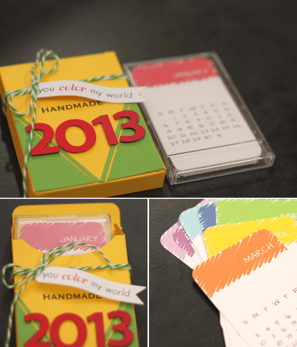 business card calendar