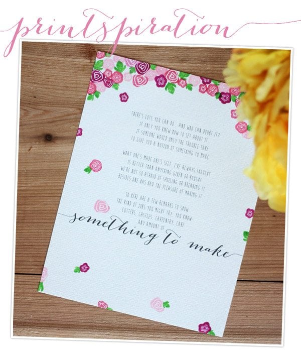 Printspiration: Something to Make | Damask Love Blog