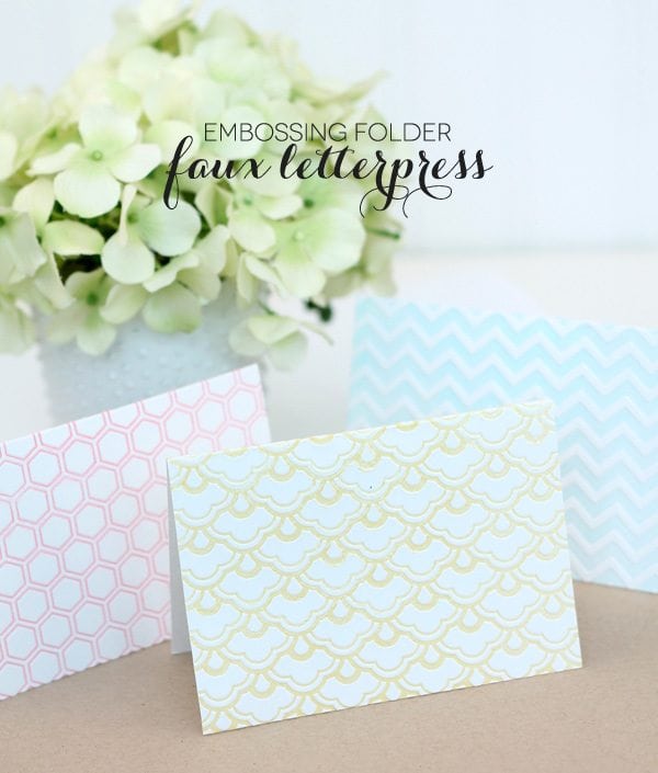 Faux Letterpress with Embossing Folders | Damask Love