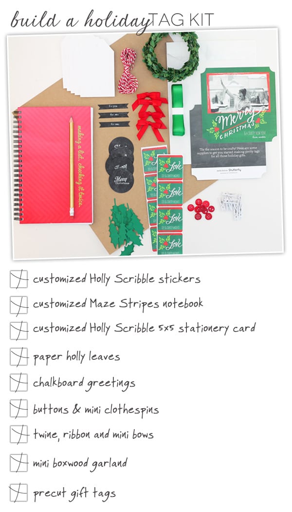 a diy holiday tag kit damask love
