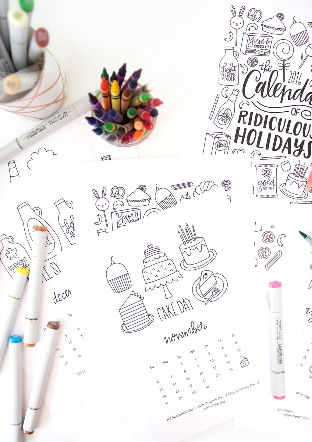 Free Printable Coloring Calendar Pages | Damask Love